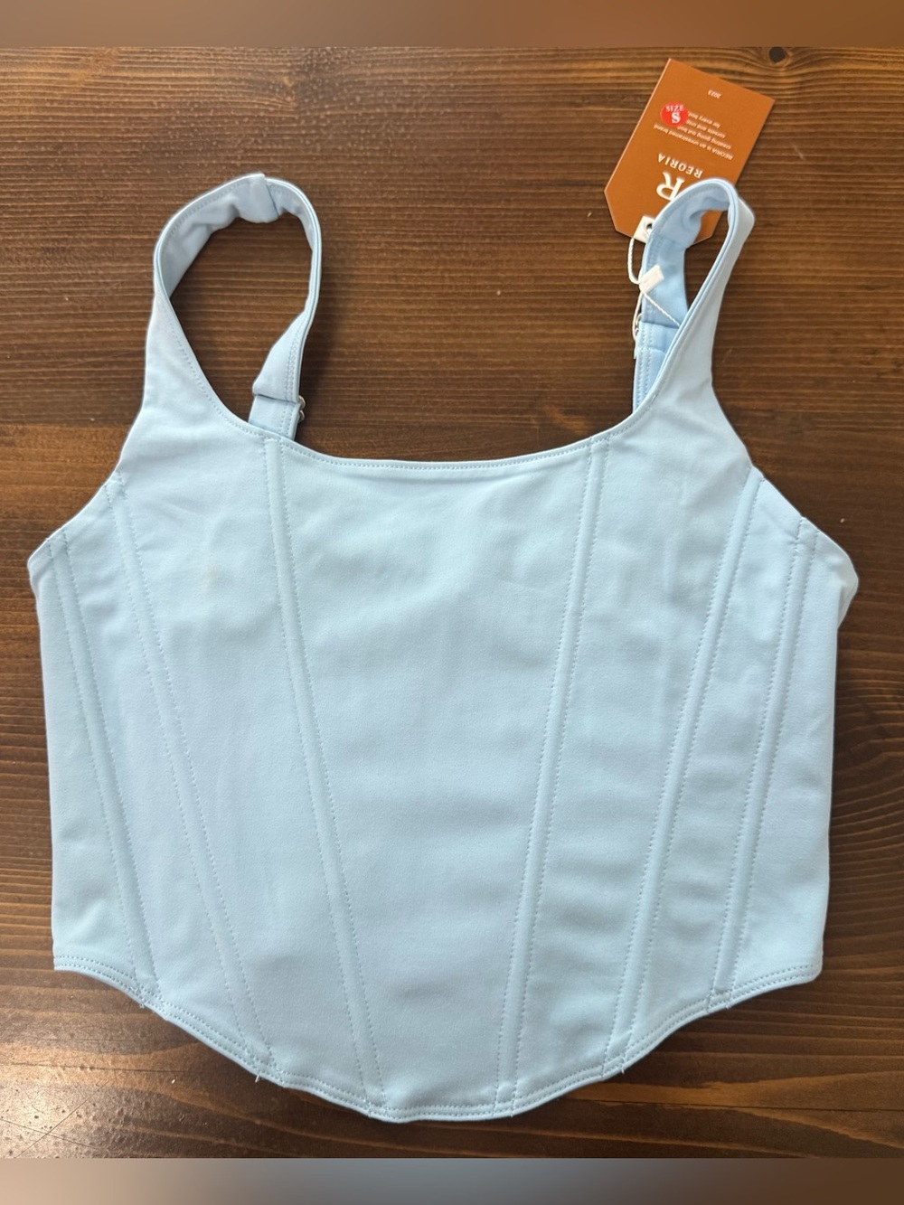 Reoria corset crop tank top
